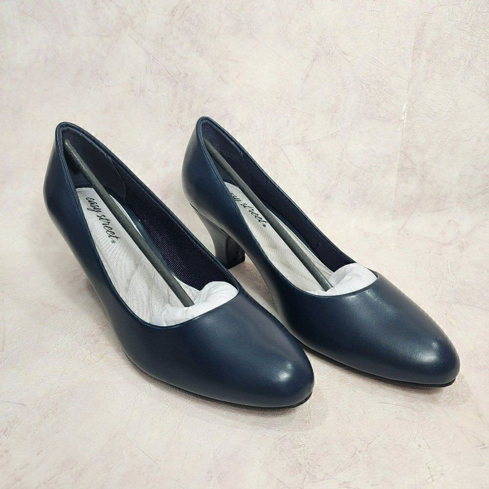 Easy Street - 9.5 M - Fabulous Pumps Women's Shoes Navy